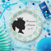 Blauwe cirkels Princess Custom Birthday Paper Bord (Feest)