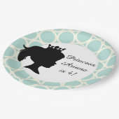 Blauwe cirkels Princess Custom Birthday Paper Bord (Gekanteld)