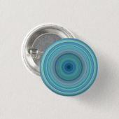 Blauwe cirkels ronde button 3,2 cm (Voorkant /achterkant)
