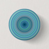Blauwe cirkels ronde button 3,2 cm (Voorkant)