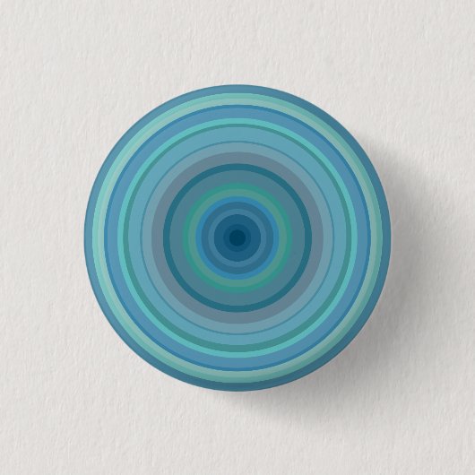 Blauwe cirkels ronde button 3,2 cm (Voorkant)