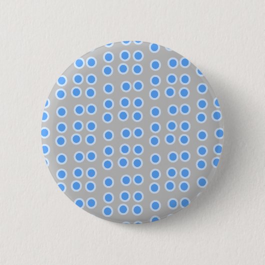 Blauwe cirkels ronde button 5,7 cm (Voorkant)
