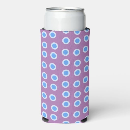 Blauwe Cirkels Seltzer Blikjeskoeler (Seltzer Voorkant)