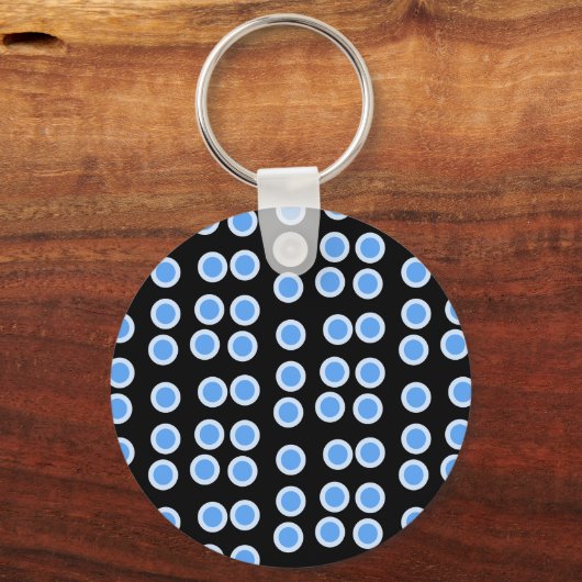 Blauwe cirkels sleutelhanger (Voorkant)