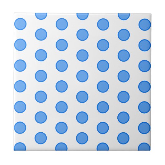 Blauwe cirkels tegeltje (Voorkant)