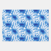 Blauwe cirkels Tie Dye Inpakpapier Vel (Voorkant 2)