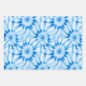 Blauwe cirkels Tie Dye Inpakpapier Vel (Voorkant)