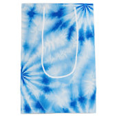 Blauwe cirkels Tie Dye Medium Cadeauzakje (Achterkant)