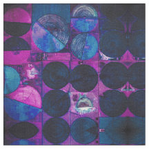 Blauwe cirkels van 369 Abstracte fabric