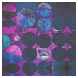 Blauwe cirkels van 369 Abstracte fabric Stof