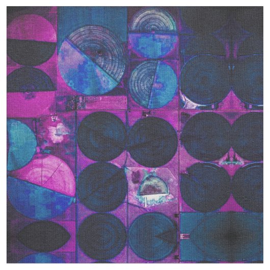 Blauwe cirkels van 369 Abstracte fabric Stof (Close Up)