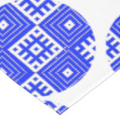 Blauwe cirkels van het folkpatroon tafelkleed (Gekanteld)