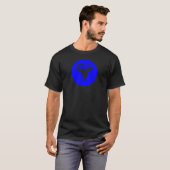 Blauwe cirkelvormige tornado t-shirt (Voorkant volledig)