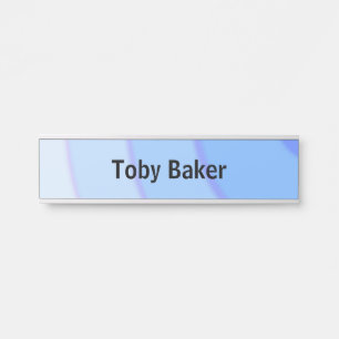 Blauwe cirkelvormige wervelingen ombre deurbordje