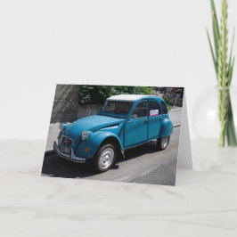 Blauwe Citroën 2CV Kaart