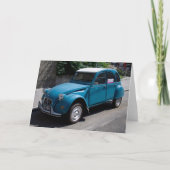 Blauwe Citroën 2CV Kaart (Voorkant)