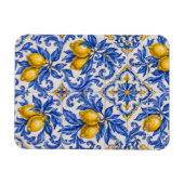 Blauwe Citroen Azulejo Tegel Magneet (Horizontaal)