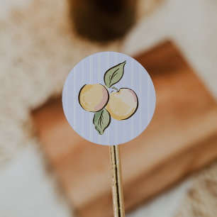 Blauwe Citroen Baby Shower  Ronde Sticker