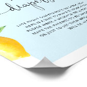 Blauwe citroen Late night diapers Poster (Hoek)