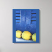 Blauwe citroenen canvas afdruk (Voorkant)