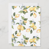 Blauwe citroenkever vrijgezellenfeest kaart (Achterkant)