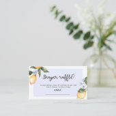 Blauwe citroentaper informatiekaartje (Staand voorkant)