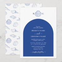 Blauwe Clam Schelpen Kust Zeekant Strand Bruiloft