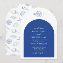 Blauwe Clam Schelpen Kust Zeekant Strand Bruiloft 