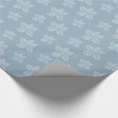 Blauwe Clematis Bloemen Cadeaupapier (Hoek)