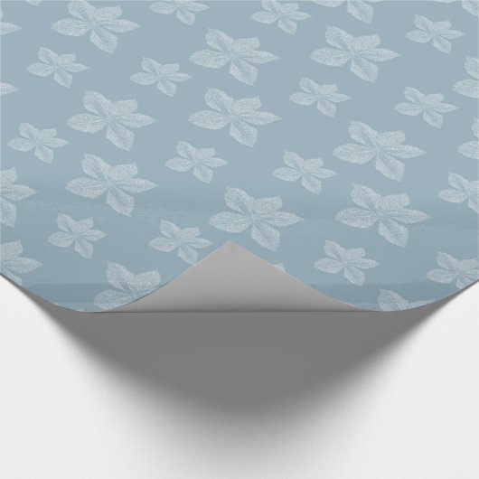 Blauwe Clematis Bloemen Cadeaupapier (Hoek)