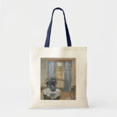 Blauwe Clematis in het atelier van de kunstenaar, Tote Bag (Voorkant)