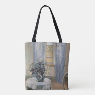 Blauwe Clematis in het atelier van de kunstenaar, Tote Bag