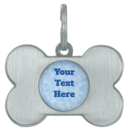 Blauwe Cloud Bone-vormige halsbandlabel voor huisd Huisdieren Naamplaatje