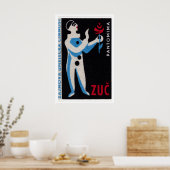 Blauwe Clown Rode Roos - Matchbox Print - Tsjechis (Keuken)