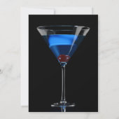 Blauwe cocktail op zwart kaart (Achterkant)
