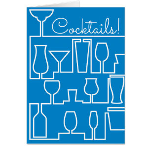 Blauwe cocktailparty