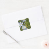 Blauwe Columbine bloemen bruiloft Hartelijk dank v Vierkante Sticker (Envelop)