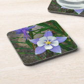 Blauwe columbine drankjes onderzetter (Linkerzijde)