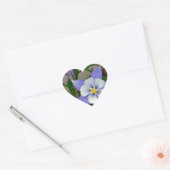 Blauwe columbine hart sticker (Envelop)