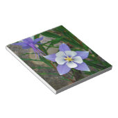 Blauwe columbine notitieblok (Schuin)