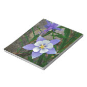 Blauwe columbine notitieblok (Linkerzijde)