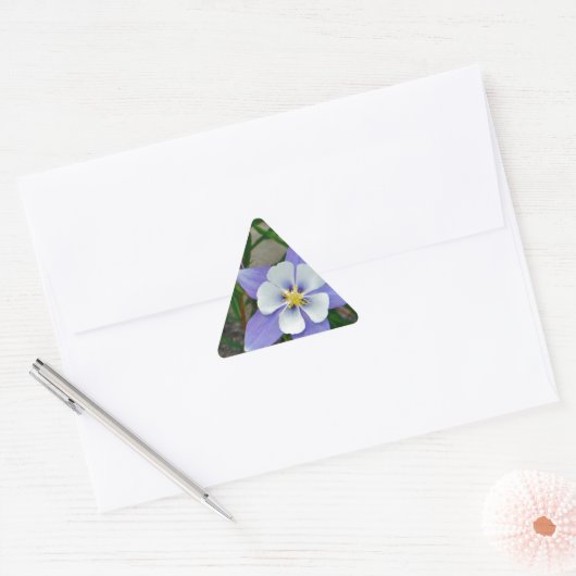 Blauwe columbine sticker (Envelop)