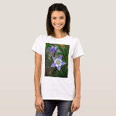 Blauwe columbine t-shirt (Voorkant volledig)