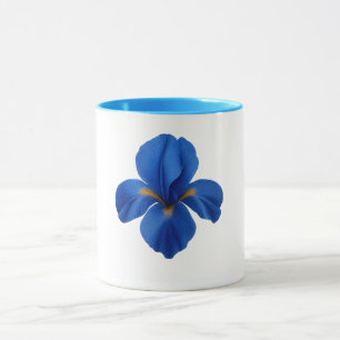 Blauwe Combo Mok - Iris Bloem