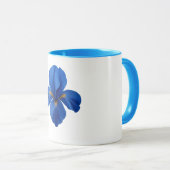 Blauwe Combo Mok - Iris Bloem (Voorkant rechts)