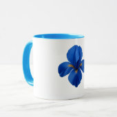 Blauwe Combo Mok - Iris Bloem (Voorkant links)