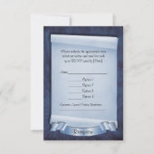 Blauwe commitmentceremonie aangepaste ontvangstkaa kaart (Voorkant)