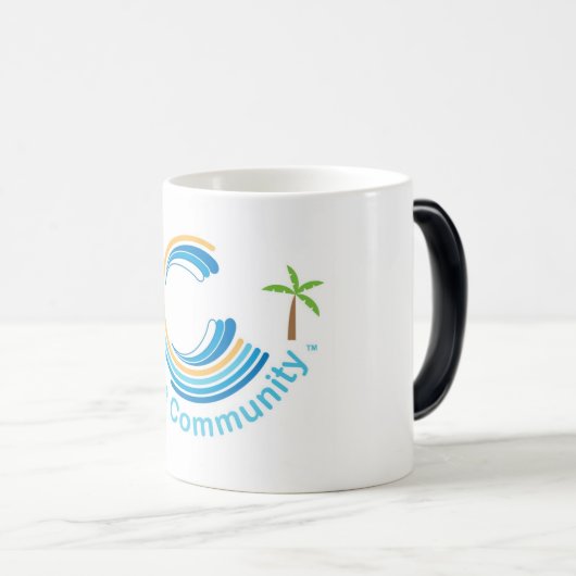 Blauwe communautaire Mok (Voorkant rechts)