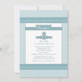 Blauwe Communie Uitnodigingen (Voorkant)
