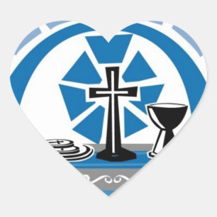 Blauwe communiqué Pagina Accent Wedding Hearts Hart Sticker